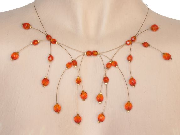 Collier mariage fireopal