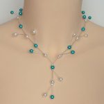 Collier de mariée glamour avec pendentif en strass sur fine chaîne