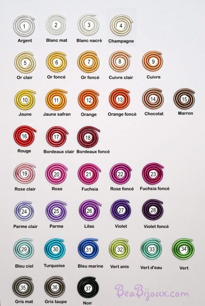 Fil aluminium lisse pour bijoux artisanaux